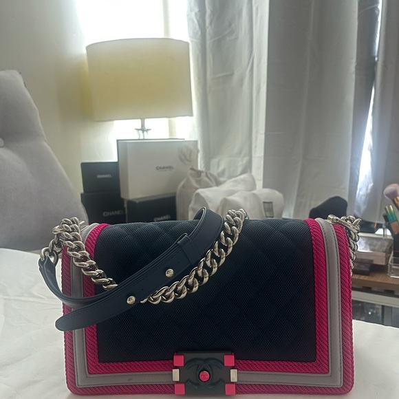 Chanel Fluo Boy Flap Bag Quilted Canvas - Picture 13 of 13